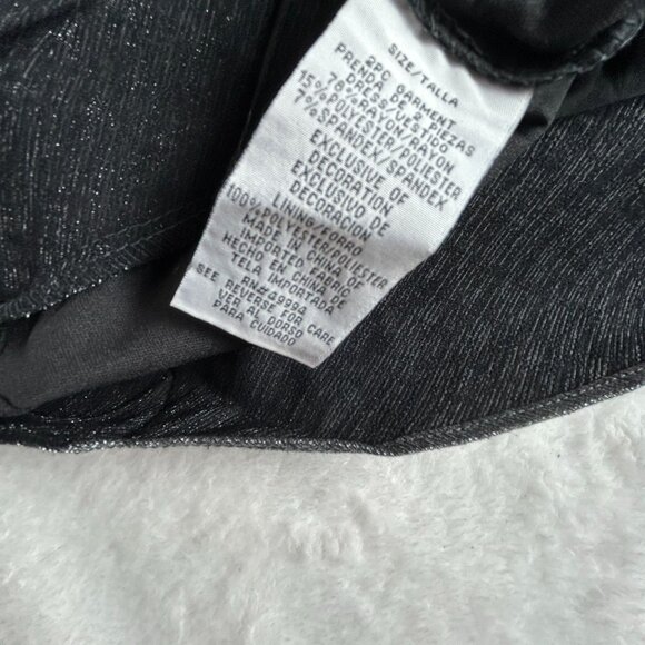 R&M Richards Womens Gray Silver Shimmer Cocktail Dress Size 14 Tiered Ruffle - Picture 5 of 8